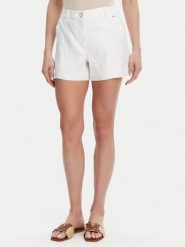 Guess Szorty materiałowe W5GD1W WH5L2 Biały Regular Fit. Białe szorty Guess, z aplikacjami, ze lnu. Za 289.99 zł.