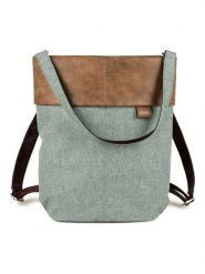 Zwei Torebka w kolorze jasnobrązowo-zielonym - 33 x 34 x 14 cm rozmiar: onesize. Brązowe torby na ramię Zwei, bez wzorów, z materiału, na ramię, bez dodatków. Za 202.03 zł.