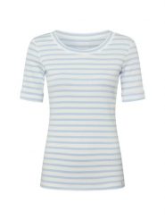 Marc Cain Koszula damska Kobiety Bawełna niebieski|biały w paski, 40. Białe koszule Marc Cain, bez wzorów, z bawełny, bez kołnierzyka, bez ramiączek. Za 549.95 zł.