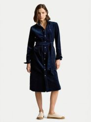 Polo Ralph Lauren Sukienka koszulowa 211941474005 Granatowy Regular Fit. Niebieskie sukienki Polo Ralph Lauren, bez wzorów, z bawełny, bez kołnierzyka, bez ramiączek, koszulowe. Za 1,039.00 zł.