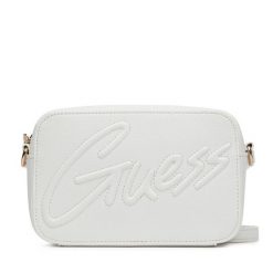 Torebka Guess. Białe listonoszki Guess, z aplikacjami, bez dodatków. Za 239.99 zł.