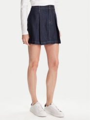 Calvin Klein Jeans Spódnica jeansowa LV047C717G Granatowy Regular Fit. Niebieskie spódnice Calvin Klein Jeans, bez wzorów, z bawełny. Za 529.99 zł.