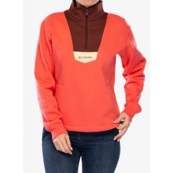 Bluza z zamkiem damska Columbia Lodge Quarter Zip. Czerwone bluzy Columbia, l, bez wzorów, bez kaptura. Za 182.99 zł.