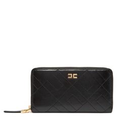Duży Portfel Damski Elisabetta Franchi. Czarne portfele Elisabetta Franchi, bez wzorów. Za 579.99 zł.