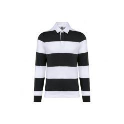 Koszulka polo w paski, długi rękaw Kariban. Czarne koszulki polo KARIBAN, bez wzorów, bez kołnierzyka, bez ramiączek. Za 194.50 zł.