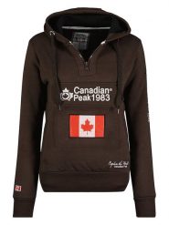 Canadian Peak Bluza "Gyrelle" w kolorze brązowym rozmiar: M. Brązowe bluzy Canadian Peak, m, z aplikacjami, z bawełny, z kapturem. Za 113.99 zł.
