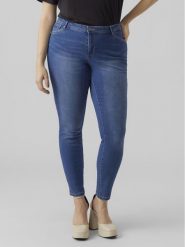 Vero Moda Curve Jeansy Fanya 10287061 Niebieski Slim Fit. Niebieskie jeansy Vero Moda Curve, bez wzorów. Za 129.99 zł.