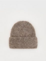 Czapka z wełną - brązowy. Brązowe czapki Reserved, bez wzorów, z wełny. Za 69.99 zł.