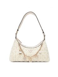 Guess Torebka Everlee HWAT86 79180 Beżowy. Brązowe torebki klasyczne Guess, z aplikacjami, z materiału, bez dodatków. Za 639.99 zł.