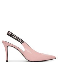 Versace Jeans Couture Sandały 78VA3S52 Różowy. Czerwone sandały Versace Jeans Couture, bez wzorów, z jeansu, bez obcasa, na szpilce, bez zapięcia. Za 779.99 zł.