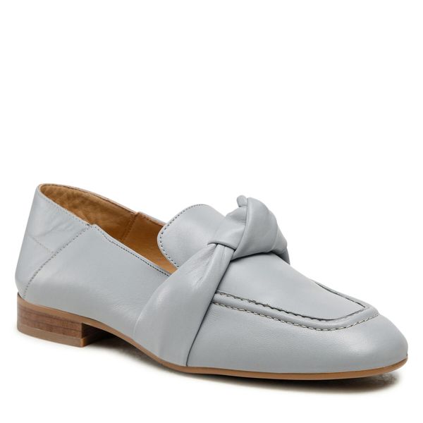 Lordsy GINO ROSSI. Niebieskie lordsy Gino Rossi, bez wzorów, bez obcasa, bez zapięcia. Za 166.99 zł.