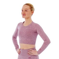 Xtreme Sportswear Crop Damski top sportowy z długim rękawem Różowy. Czerwone koszulki sportowe XTREME SOCKSWEAR, bez wzorów, bez ramiączek, na fitness i siłownię. Za 142.99 zł.