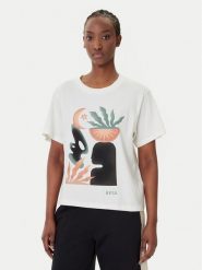 RVCA T-Shirt Collage EVJZT00163 Biały Easy Fit. Białe t-shirty RVCA, xl, bez wzorów, z bawełny, bez kołnierzyka, bez ramiączek. Za 159.99 zł.