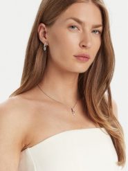 Swarovski Zestaw naszyjnik i kolczyki 5723197 Srebrny. Szare naszyjniki SWAROVSKI, srebrne. Za 929.99 zł.