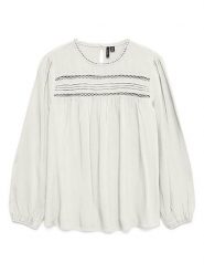 Vero Moda Bluzka w kolorze białym rozmiar: XL. Białe bluzki Vero Moda, s, bez wzorów, z wiskozy, klasyczne, bez kołnierzyka, bez ramiączek. Za 96.83 zł.