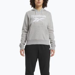 Bluza damska Reebok Identity Big Logo Fleece. Szare bluzy Reebok, bez wzorów, bez kaptura. Za 179.99 zł.
