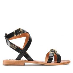 Sandały Les Tropeziennes. Czarne sandały Les Tropeziennes, bez wzorów, bez obcasa, na płaskiej podeszwie, bez zapięcia. Za 349.99 zł.