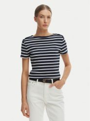 Tommy Hilfiger T-Shirt WW0WW49250 Granatowy Slim Fit. Niebieskie t-shirty TOMMY HILFIGER, s, bez wzorów, z bawełny, bez kołnierzyka, bez ramiączek. Za 289.99 zł.