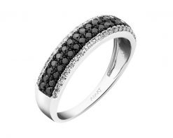 Pierścionek z białego złota z diamentami - 0,41 ct - próba 585. Białe pierścionki Apart, z diamentem, złote. Za 3,890.00 zł.