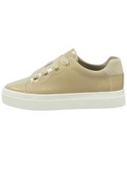 GANT Footwear Skórzane sneakersy w kolorze beżowym rozmiar: 40. Brązowe trampki GANT Footwear, bez wzorów, bez zapięcia. Za 405.05 zł.