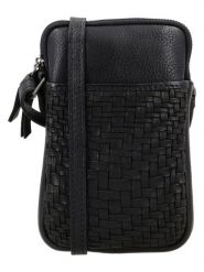 HIDE & STITCHES Skórzana torebka w kolorze czarnym na telefon - 12 x 20 x 4 cm rozmiar: onesize. Czarne torby na ramię HIDE & STITCHES, bez wzorów, z materiału, przez ramię, bez dodatków. Za 173.99 zł.