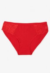 Czerwone Gładkie Majtki Figi z Bawełny Venessila. Czerwone figi Born2be, l, bez wzorów, z bawełny. Za 9.99 zł.