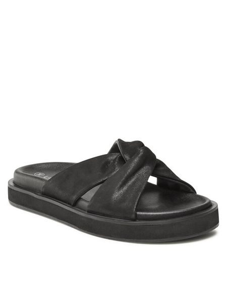 Lasocki Klapki WI16-4808-06 Czarny. Czarne klapki Lasocki, bez wzorów, z nubiku, bez obcasa. Za 169.99 zł.