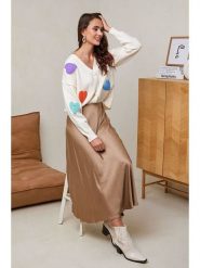 Soft Cashmere Kardigan w kolorze kremowym rozmiar: 34/36. Brązowe kardigany Soft Cashmere, z aplikacjami, z kaszmiru. Za 104.99 zł.