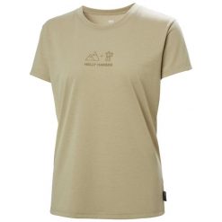 Koszulka damska Helly Hansen Skog Graphic. Brązowe bluzki Helly Hansen, s, bez wzorów, sportowe, bez kołnierzyka, bez ramiączek. Za 109.99 zł.