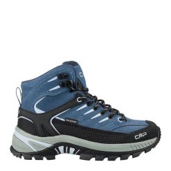 Buty trekkingowe damskie CMP RIGEL 2.0 MID skóra wodoodporne. Niebieskie trekkingi CMP, ze skóry, trekkingowe. Za 529.99 zł.