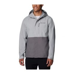 Kurtka przeciwdeszczowa Columbia Hikebound II Jacket. Szare kurtki sportowe Columbia, bez wzorów, bez kaptura, trekkingowe. Za 524.99 zł.