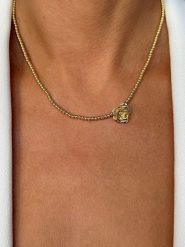 DI GIORGIO Pozłacany naszyjnik z elementem ozdobnym - dł. 40 cm rozmiar: onesize. Żółte naszyjniki DI GIORGIO, pozłacane. Za 304.99 zł.