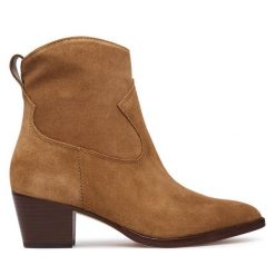 Botki LAUREN RALPH LAUREN. Brązowe botki Lauren Ralph Lauren, bez wzorów, bez obcasa, na słupku, bez zapięcia. Za 1,199.00 zł.