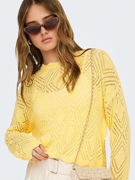 ONLY Sweter w kolorze żółtym rozmiar: L. Żółte swetry Only, l, bez wzorów, bez ramiączek. Za 94.95 zł.