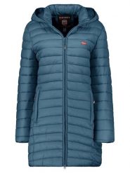 Geographical Norway Płaszcz pikowany "Atika" w kolorze morskim rozmiar: XXL. Niebieskie płaszcze Geographical Norway, xxl, bez wzorów, bez kaptura. Za 163.64 zł.