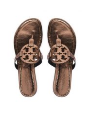 Tory Burch Japonki 183517 Niebieski. Niebieskie klapki Tory Burch, bez wzorów, ze skóry, bez obcasa. Za 1,134.00 zł.
