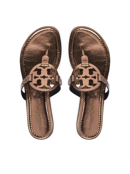 Tory Burch Japonki 183517 Niebieski. Niebieskie klapki Tory Burch, bez wzorów, ze skóry, bez obcasa. Za 1,134.00 zł.
