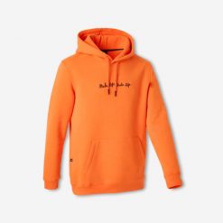 Bluza na deskorolkę HD500 pomarańczowa we współpracy z Make Life Skate Life. Brązowe bluzy sportowe DECATHLON, na zimę, m, bez wzorów, z bawełny, bez kaptura. Za 139.99 zł.