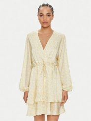 Gina Tricot Sukienka letnia 22684 Żółty Loose Fit. Żółte sukienki Gina Tricot, na lato, s, bez wzorów, z syntetyku, bez kołnierzyka, bez ramiączek. Za 119.99 zł.