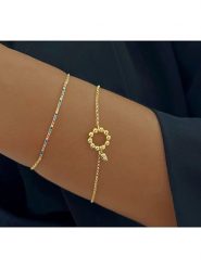 DI GIORGIO Pozłacana bransoletka z elementami ozdobnymi rozmiar: onesize. Żółte bransoletki DI GIORGIO, z cyrkonią, pozłacane. Za 96.45 zł.