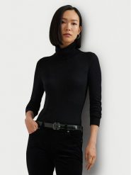 LAUREN RALPH LAUREN Golf 200940470004 Czarny Slim Fit. Czarne golfy Lauren Ralph Lauren, xs, bez wzorów, z jedwabiu, bez ramiączek. Za 359.99 zł.