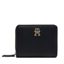 Mały Portfel Damski Tommy Hilfiger. Czarne portfele TOMMY HILFIGER, bez wzorów. Za 219.99 zł.