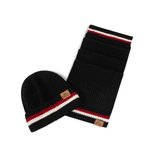 Szalik Lonsdale Butleigh. Czarne szaliki Lonsdale, bez wzorów, z dzianiny. Za 149.00 zł.