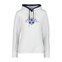 Bluza damska z kapturem CMP. Białe bluzy CMP, bez wzorów, z materiału, z kapturem. Za 290.55 zł.