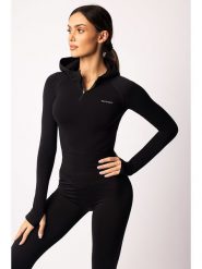 Spaio Bluza sportowa "Adapt" w kolorze czarnym rozmiar: L. Czarne bluzy Spaio, bez wzorów, z materiału, bez ramiączek, outdoorowe. Za 204.96 zł.