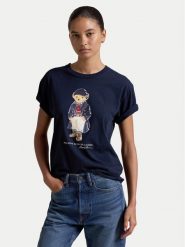 Polo Ralph Lauren T-Shirt 211947944001 Granatowy Regular Fit. Niebieskie koszulki polo Polo Ralph Lauren, m, bez wzorów, z bawełny, bez kołnierzyka, bez ramiączek. Za 619.99 zł.