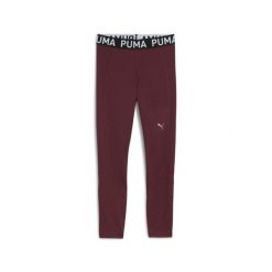 Damskie legginsy PUMA STRONG PUMA. Czerwone legginsy Puma, bez wzorów, z podwyższonym stanem, do biegania. W wyprzedaży za 181.50 zł.