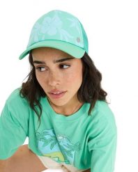 Czapka Trucker dla Kobiety BEAUTIFUL MORNING Zielony. Zielone czapki Roxy, bez wzorów, z materiału. Za 129.99 zł.