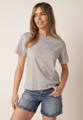 Szary Bawełniany T-shirt Ozdobiony Cyrkoniami Monomene. Szare t-shirty Born2be, m, z aplikacjami, z bawełny, bez kołnierzyka, bez ramiączek. Za 59.99 zł.