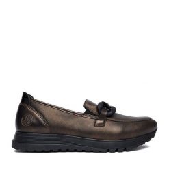Mokasyny Rieker. Brązowe mokasyny Rieker, bez wzorów, bez obcasa. Za 379.99 zł.